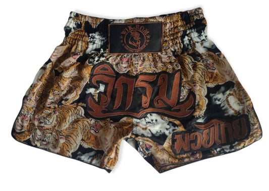 Limited Muay thai boxing shorts tiger Wik-Rom brand  (5% of price is for charity & solidarity ) from Thailand vintage